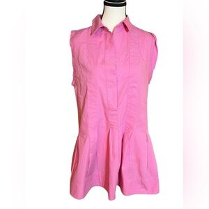 Free People Naomi Pleated 100% Cotton Mini Dress Pink Size Small Sleeveless